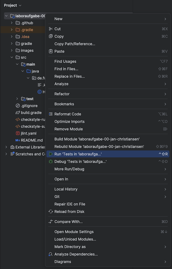 JUnit-Dialog