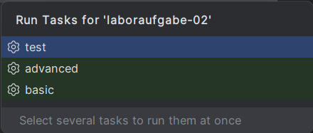 JUnit-Test-Auswahl